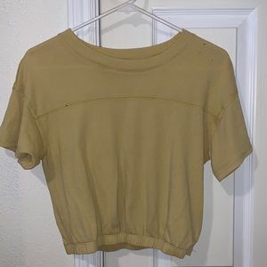 Yellow Snatched CropTop